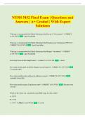 NURS 5432 Final Exam &vert; Questions and  Answers &vert; A&plus; Graded &vert; With Expert  Solutions