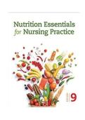 Test Bank for Nutrition Essentials for Nursing Practice 9th Edition by Susan G&period; Dudek &vert; Complete Chapters 1&ndash;24 Question Bank &lpar;All Chapters Included&comma; A&plus; Exam Prep&rpar;