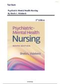 Test Bank for Psychiatric-Mental Health Nursing 9th Edition by Sheila L&period; Videbeck All Chapters &lpar;1-24&rpar;&vert; Latest update 