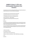 NURS113 Exam 3 STI&lowbar;s and Contraception Questions And Answers