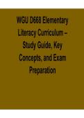 WGU D668 Elementary Literacy Curriculum Study Guide Key Concepts and Exam Preparation 2025&sol; 2026 Practice Questions and Verified Answers