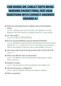 CNR N4000&colon; DR&period; CHELLY TUFTS BEVEL NURSING PACKET FINAL TEST 2026 QUESTIONS WITH CORRECT ANSWERS GRADED A&plus;