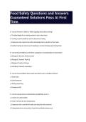 Food Safety Questions and Answers Guaranteed Solutions Pass At First Time&period;