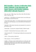 BICSI Installer 1 Review Certification Study Guide &vert; Authentic Exam Questions and Expert Answers with Detailed Solutions 2026&sol;2027 &lpar;Already Passed A&plus;&rpar;