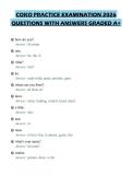 COKO PRACTICE EXAMINATION 2026 QUESTIONS WITH ANSWERS GRADED A&plus;