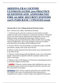 ARIZONA CR 67 LICENSE ULTIMATE GUIDE 300 PRACTICE QUESTIONS AND  ANSWERS NEC FIRE ALARM  SECURITY SYSTEMS  100&percnt; PASS RATE &vert; UPDATED 2026