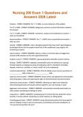 Nursing 200 Exam 1 Questions and Answers 2026 Latest&period;