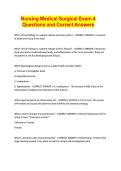 Nursing Medical Surgical Exam 4 Questions and Correct Answers&period;