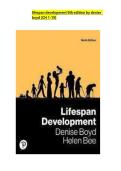 Test Bank for Lifespan Development&comma; 9th Edition by Denise Boyd & Helen Bee &lpar;Chapters 1-19&rpar;