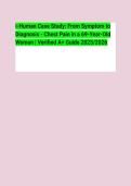 i-Human Case Study&colon; From Symptom to Diagnosis - Chest Pain in a 69-Year-Old Woman &vert; Verified A&plus; Guide 2025&sol;2026