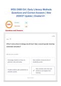 WGU D669 OA &vert; Early Literacy Methods Questions and Correct Answers &vert; New 2026&sol;27 Update &vert; Graded A&plus;