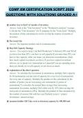 COMP XM CERTIFICATION SCRIPT 2026 QUESTIONS WITH SOLUTIONS GRADED A&plus;
