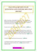 PALS FINAL REVIEW EXAM QUESTIONS AND ANSWERS 100&percnt; PASS 2026&sol;2027