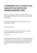 COMPREHENSIVE TEST OUT UPDATED ACTUAL EXAM SCRIPT 2026 QUESTIONS AND ANSWERS GUARANTEED TO PASS