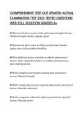 COMPREHENSIVE TEST OUT UPDATED ACTUAL EXAMINATION TEST 2026 TESTED QUESTIONS WITH FULL SOLUTION GRADED A&plus;
