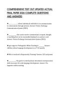 COMPREHENSIVE TEST OUT UPDATED ACTUAL FINAL PAPER 2026 COMPLETE QUESTIONS AND ANSWERS