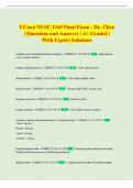 UConn NUSC 1165 Final Exam - Dr&period; Chea  &vert; Questions and Answers &vert; A&plus; Graded &vert;  With Expert Solutions 