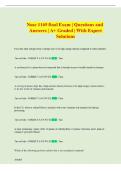 Nusc 1165 final Exam &vert; Questions and  Answers &vert; A&plus; Graded &vert; With Expert  Solutions