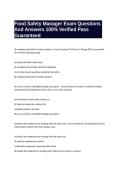  Food Safety Manager Exam Questions And Answers 100&percnt; Verified Pass Guaranteed