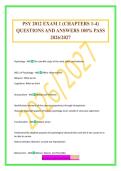 PSY 2012 EXAM 1 &lpar;CHAPTERS 1-4&rpar; QUESTIONS AND ANSWERS 100&percnt; PASS 2026&sol;2027
