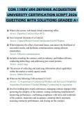 CON 1100V U04 DEFENSE ACQUISITION UNIVERSITY CERTIFICATION SCRIPT 2026 QUESTIONS WITH SOLUTIONS GRADED A&plus;