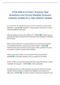 FTCE ESE K-12 Part 1 Practice Test Questions and Correct Detailed Answers &lpar;Already Graded A&plus;&rpar; &vert; New 2026&sol;27 Update 