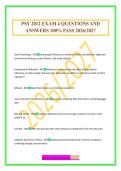 PSY 2012 EXAM 4 QUESTIONS AND ANSWERS 100&percnt; PASS 2026&sol;2027