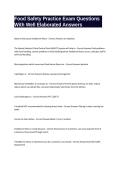 Food Safety Practice Exam Questions With Well Elaborated Answers