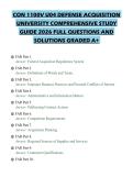 CON 1100V U04 DEFENSE ACQUISITION UNIVERSITY COMPREHENSIVE STUDY GUIDE 2026 FULL QUESTIONS AND SOLUTIONS GRADED A&plus;