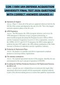 CON 1100V U04 DEFENSE ACQUISITION UNIVERSITY FINAL TEST 2026 QUESTIONS WITH CORRECT ANSWERS GRADED A&plus;