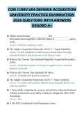 CON 1100V U04 DEFENSE ACQUISITION UNIVERSITY PRACTICE EXAMINATION 2026 QUESTIONS WITH ANSWERS GRADED A&plus;