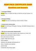 ASAP PACE Certificate Exam Updated 2026 Actual with Questions & Answers &lpar;Latest 2026 &sol; 2027 Update&rpar; 100&percnt; Guarantee Pass &lpar;Verified Answers&rpar;