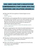CON 1300V CASE PART 0 SOLICITATION COMPREHENSIVE STUDY GUIDE 2026 FULL QUESTIONS AND SOLUTIONS GRADED A&plus;