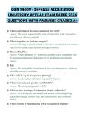 CON 1400V - DEFENSE ACQUISITION UNIVERSITY ACTUAL EXAM PAPER 2026 QUESTIONS WITH ANSWERS GRADED A&plus;