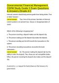 Governmental Financial Management CGFM Study Guide 3 Exam Questions & Answers &lpar;Grade A&plus;&rpar;&period;docx