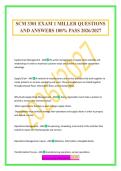 SCM 3301 EXAM 1 MILLER QUESTIONS AND ANSWERS 100&percnt; PASS 2026&sol;2027