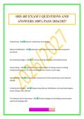 SHS 402 EXAM 1 QUESTIONS AND ANSWERS 100&percnt; PASS 2026&sol;2027