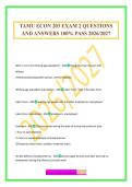 TAMU ECON 203 EXAM 2 QUESTIONS AND ANSWERS 100&percnt; PASS 2026&sol;2027