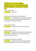 CGFM Test 2 2&period;1 Accounting Standards and Financial Reporting Exam Questions & Answers &lpar;Grade A&plus;&rpar;&period;docx