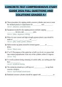 CONCRETE TEST COMPREHENSIVE STUDY GUIDE 2026 FULL QUESTIONS AND SOLUTIONS GRADED A&plus;