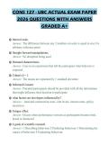 CONS 127 - UBC ACTUAL EXAM PAPER 2026 QUESTIONS WITH ANSWERS GRADED A&plus;