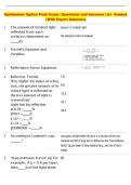 Ophthalmic Optics Final Exam &vert; Questions and Answers &vert; A&plus;  Graded  &vert; With Expert Solutions 