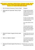 OCPP 102 CH&period; 1 Subsection 1 Optical Theory 1 Principles of Light&comma;  Electro magnetic Spectrum&comma; Visible and Invisible Light Exam &vert; Questions and  Answers &vert; A&plus;  Graded &vert; With Expert Solutions 