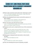 CONS 127 - UBC FINAL TEST 2026 QUESTIONS WITH CORRECT ANSWERS GRADED A&plus;