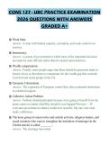 CONS 127 - UBC PRACTICE EXAMINATION 2026 QUESTIONS WITH ANSWERS GRADED A&plus;