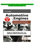Solution Manual for Automotive Engines&colon; Diagnosis&comma; Repair&comma; and Rebuilding&comma; 9th Edition by Gilles & LeVan