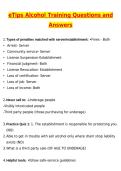 eTips Alcohol Training Test 2026 Actual with Questions & Answers &lpar;Latest 2026 &sol; 2027 Update&rpar; 100&percnt; Guarantee Pass &lpar;Verified Answers&rpar;