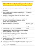 Ch 2 Sec 3&colon; Presbyopia&comma; Multifocal&comma; Progressive Lenses Exam &vert;  Questions and Answers &vert; A&plus;  Graded &vert; With Expert Solutions