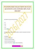 WASTEWATER COLLECTIONS III EXAM QUESTIONS AND ANSWERS 100&percnt; PASS 2026&sol;2027
