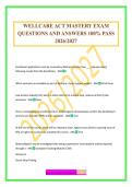 WELLCARE ACT MASTERY EXAM QUESTIONS AND ANSWERS 100&percnt; PASS 2026&sol;2027